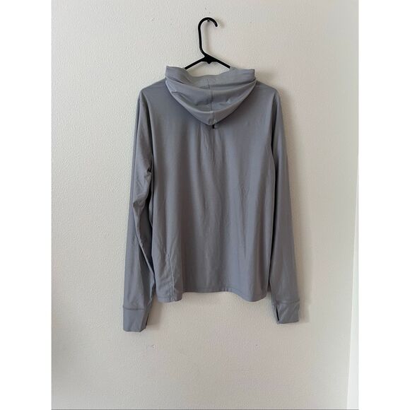 Vuori men's uluwatu water hoodie in color platinum Heather size Medium - Picture 3 of 7
